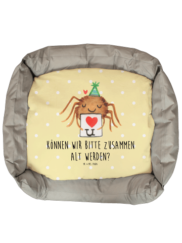 Mr. & Mrs. Panda Katzenkorb Spinne Agathe Brief mit Spruch in Gelb Pastell