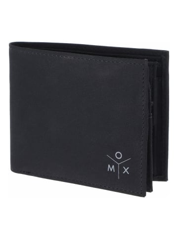 oxmox New Cryptan Geldbörse RFID Schutz 12 cm in schwarz-ox 2.0grey