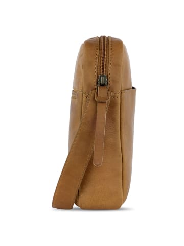 KLONDIKE 1896 Rush Faye Umhängetasche Leder 15 cm in cognac