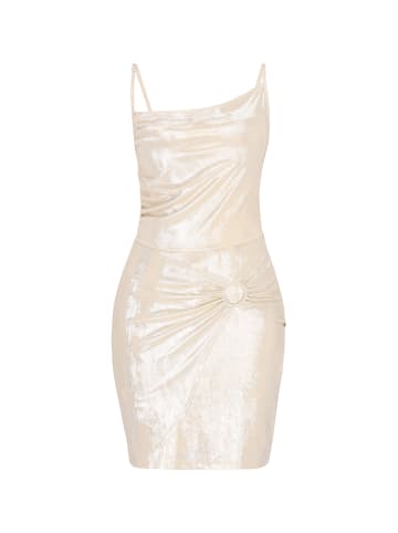 faina Women Dress in cream metallic