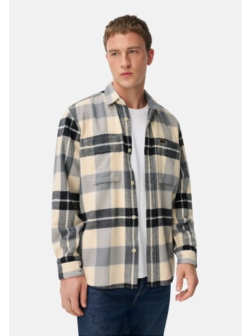 Camel Active Flanellhemd mit Kontrastdetails und Brusttaschen in Navyblau