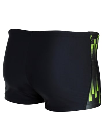 Aquarti Aquarti Herren Badehose Kurz Sportlich Streifen in schwarz/grün