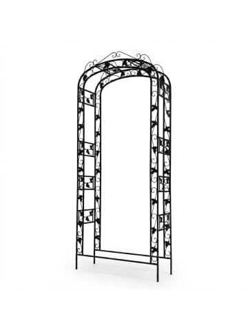 relaxdays Rosenbogen in Schwarz - (B)120 x (H)240 x (T)45 cm