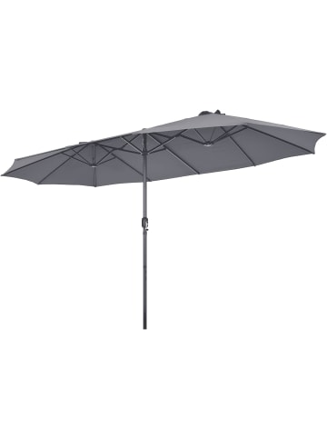 COSTWAY Doppelsonnenschirm 470 x 280 cm in Grau