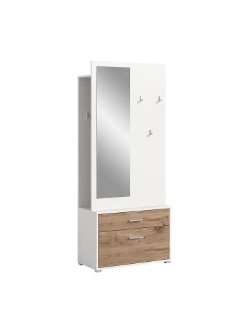 ebuy24 Garderobenmöbelset Polo Weiß 80 x 38 cm