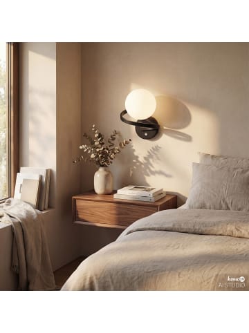 home24 Akku-Wandleuchte MARP in Schwarz / Weiß