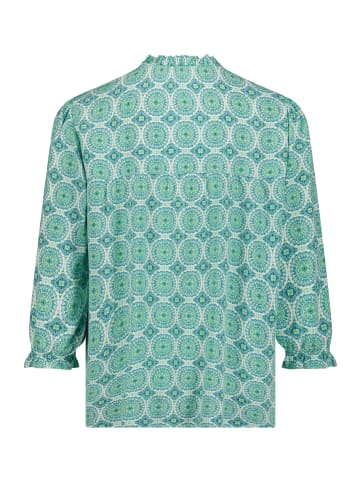 CARTOON Casual-Bluse mit Raffung in Green/Blue