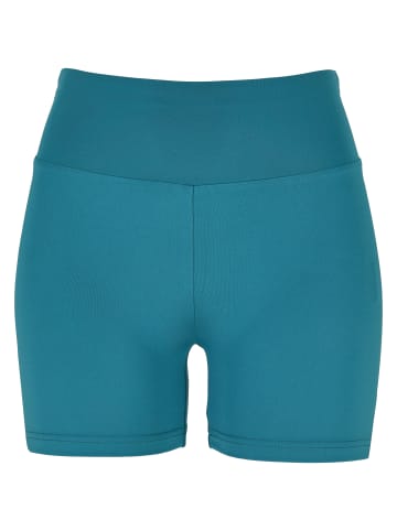 Urban Classics Urban Classics Damen Ladies Recycled High Waist Cycle Hot Pants in watergreen
