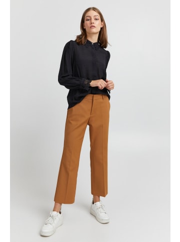 PULZ Jeans Stoffhose PZBINDY HW Pant 50206520  7/8-Hose mit Bundfalten in Braun