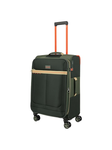 travelite Color Craze - 4-Rollen-Trolley M 66 cm erw. (dunkelblau) in oliv