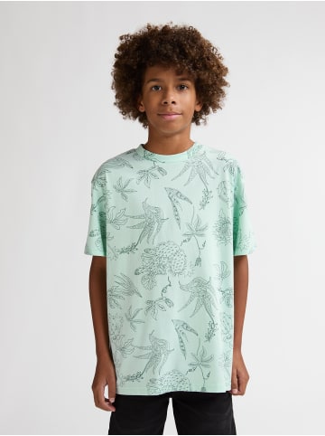 Petrol Industries T-Shirt mit Allover-Print Agave in Grün