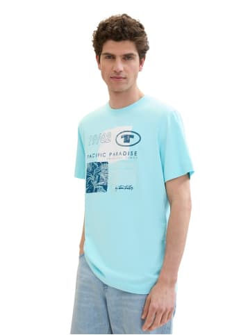 Tom Tailor Print T-Shirt für Herren in blau