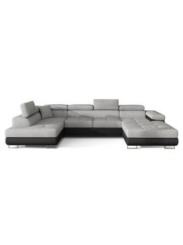 MF Design Rodri Recamiere Links in Grau -  (L) 202 x (B) 345 x (H) 90 cm