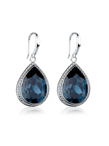 Elli Ohrringe 925 Sterling Silber Tropfen in Blau