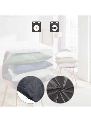 Erwin Müller Jacquard, Baumwollmischung Kissenhülle Cadiz in anthrazit