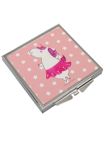 Mr. & Mrs. Panda Schminkspiegel Einhorn Ballerina ohne Spruch in Rot Pastell
