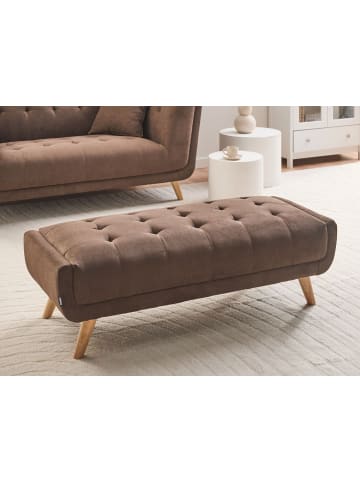 Beliani Ottomane HABO in Braun - (W) 134 x (H) 42 x (L) 60 cm