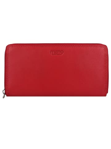 mano Donna Giulia Geldbörse Leder 20 cm rot