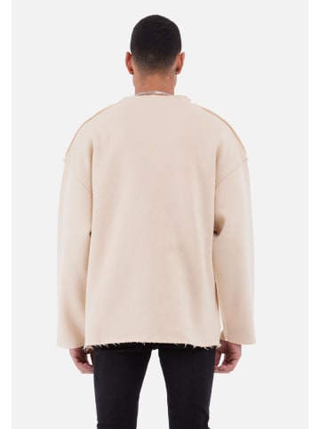 Megaman Basic Cotton Sweatshirt Pullover in Beige