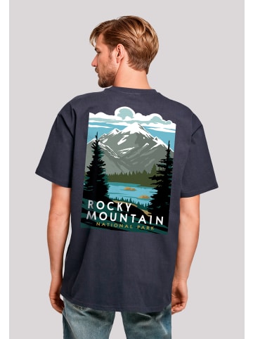F4NT4STIC Oversize T-Shirt US National Parks Rocky Mountain National Park in marineblau
