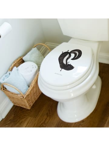 Mr. & Mrs. Panda Toilettensitz Stinktier Handstand ohne Spruch in Weiß