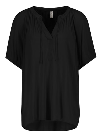 Eight2Nine Leichte Bluse mit V-Ausschnitt und Raffung Detail in Schwarz