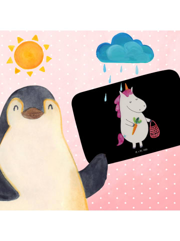 Mr. & Mrs. Panda Badematte Einhorn Vegan ohne Spruch in Schwarz