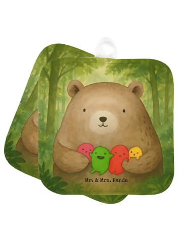 Mr. & Mrs. Panda Topflappen Bär Gefühl Design ohne Spruch in Weiß