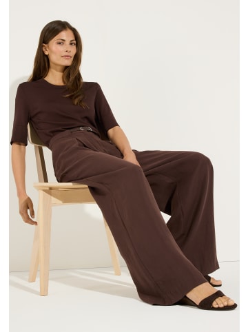 More & More stylishe, weite Hose in chocolate
