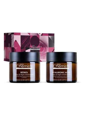 skinChemists 2-tlg Retinol Feuchtigkeitspflege & Hyaluronsäure Feuchtigkeitspflege.