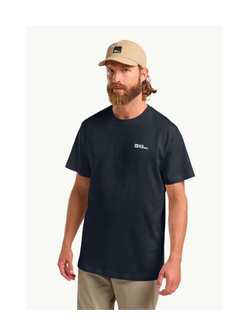 Jack Wolfskin Tshirt in Azul marino/Gris-T0320