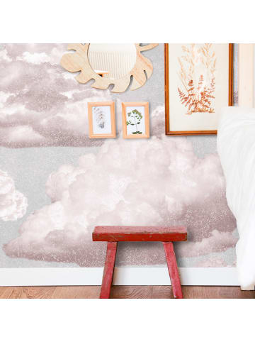 WALLPAPERS4BEGINNERS Tapete Wolken in Rosa - (W) 200 × (L) 280 cm
