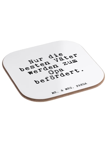 Mr. & Mrs. Panda Untersetzer Nur die besten Väter... mit Spruch in Weiß