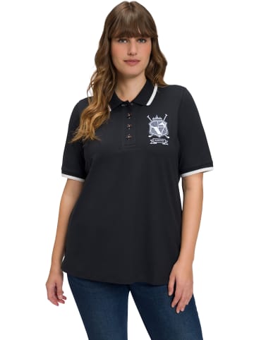 Ulla Popken Poloshirt in schwarz