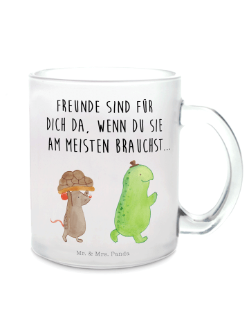 Mr. & Mrs. Panda Pott Schildkröte Maus mit Spruch in Transparent
