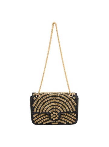 faina Women Flap Bag in Black Gold