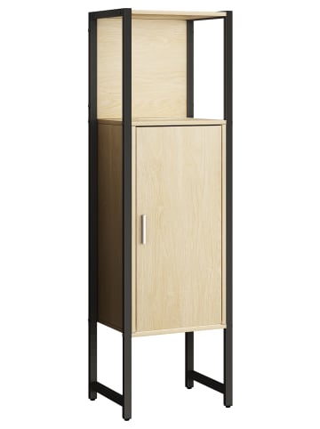VCM Holz Metall Badmöbel Midischrank Badschrank Edino in Honig-Eiche