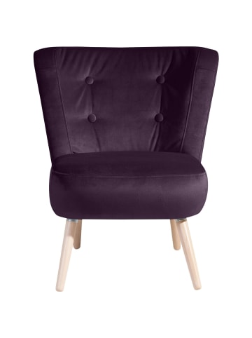 58 aufm Kessel SESSEL Kassi Bezug Samtvelours Buche natur / purple