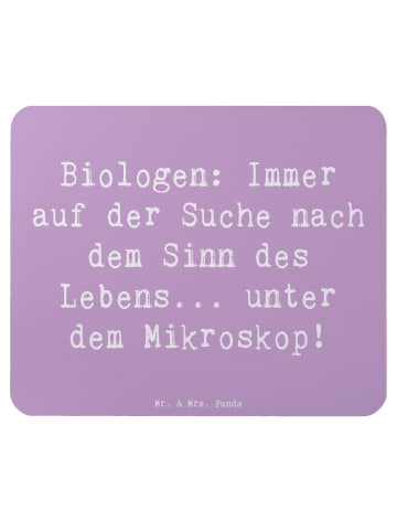 Mr. & Mrs. Panda Mousepad Spruch Biologin Mikroskop mit Spruch in Lavendeltraum