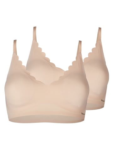 Skiny 2er Pack Bustier mit herausnehmbare Pads in beige