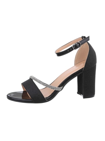 Ital-Design High-Heel Sandalette in Schwarz