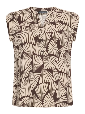 Betty Barclay Schlupfbluse kurzarm in Braun/Beige