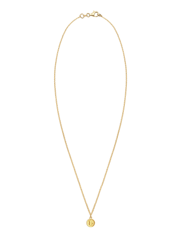 Elli Halskette 925 Sterling Silber Buchstabe, Buchstabe - L, Plättchen in Gold