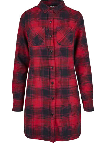 Urban Classics Urban Classics Damen Ladies Check Shirt Dress in darkblue/red