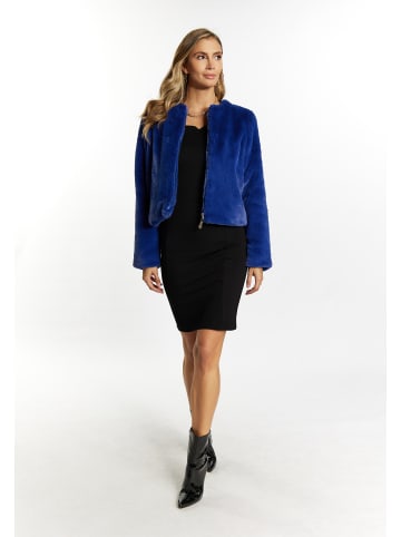 faina Damen Faux Fur Jacke in Königsblau