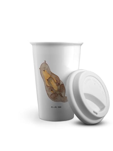 Mr. & Mrs. Panda To Go Becher Otter Kind ohne Spruch in Weiß