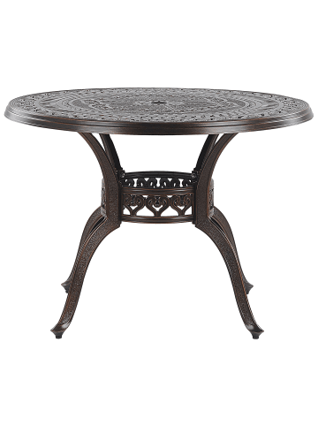 Beliani Esstisch SALENTO in Braun - (W) 102 x (H) 72 x (L) 102 cm