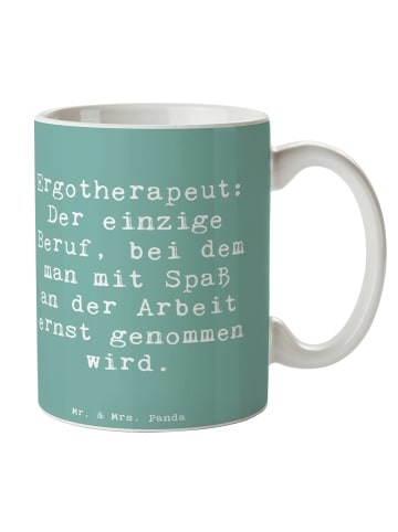 Mr. & Mrs. Panda Trinkbecher Spruch Ergotherapeut Geschenk mit S... in Meeresbrise