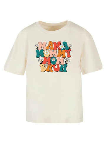 F4NT4STIC Tee Mothers Day Floral Accent Mom Life in Whitesand