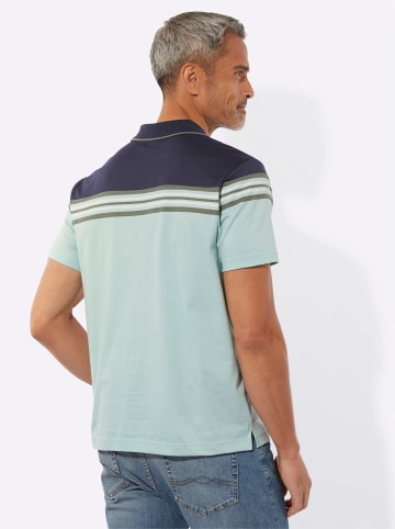 Sieh an! Kurzarm-Poloshirt in marine-kalkmint